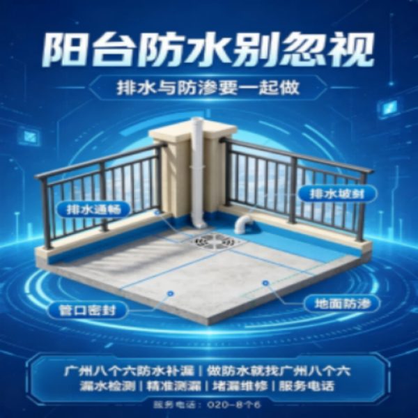 广州八个六防水补漏免砸砖修复服务宣传图