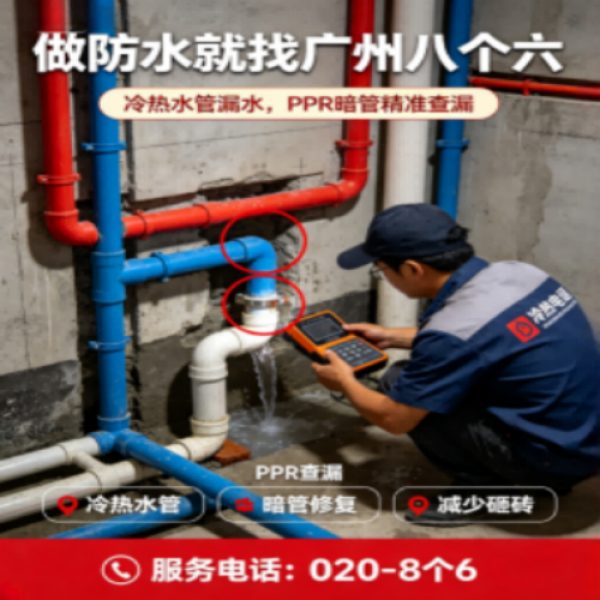广州八个六防水补漏免砸砖修复服务宣传图