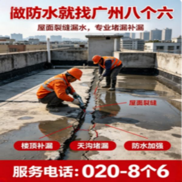 广州八个六防水补漏免砸砖修复服务宣传图