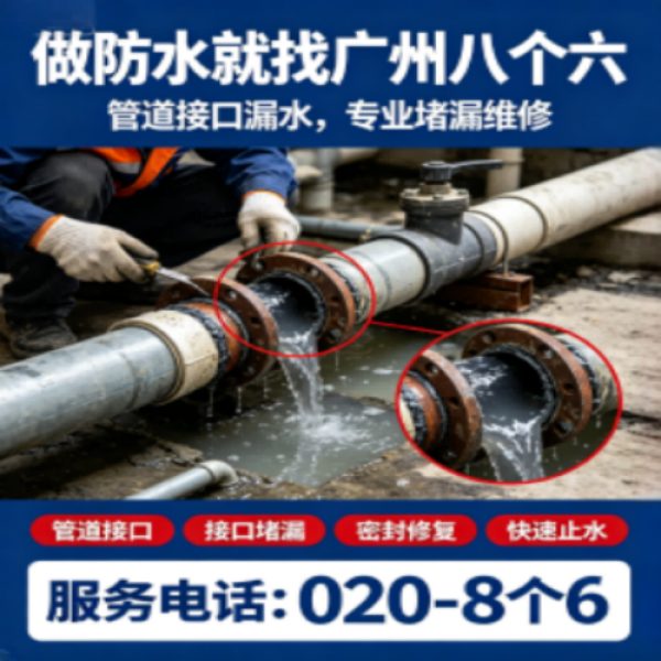 广州八个六防水补漏免砸砖修复服务宣传图