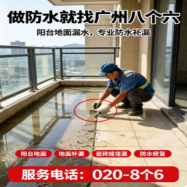 广州八个六防水补漏免砸砖修复服务宣传图