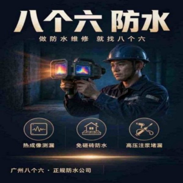 广州八个六防水补漏免砸砖修复服务宣传图