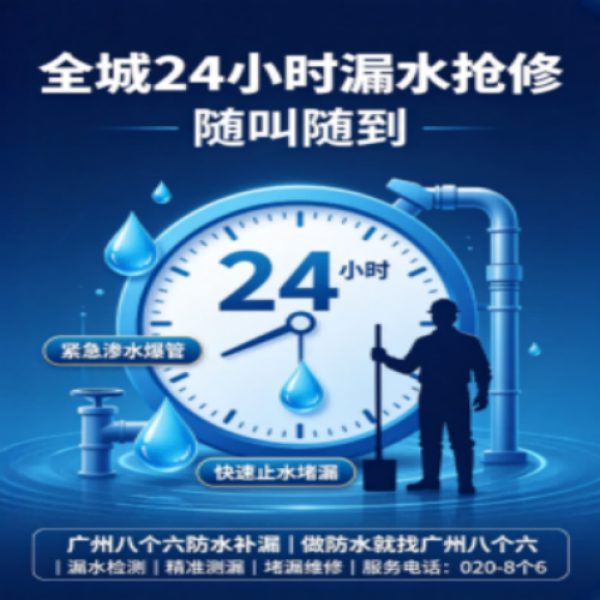 广州八个六防水补漏免砸砖修复服务宣传图