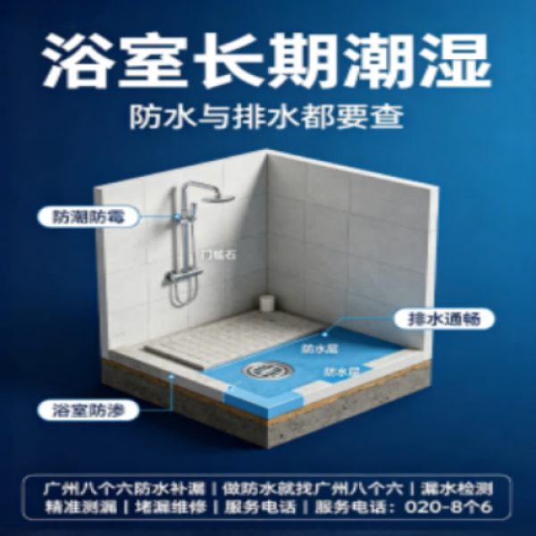 广州八个六防水补漏免砸砖修复服务宣传图