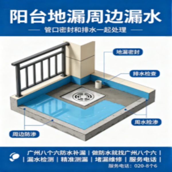 广州八个六防水补漏免砸砖修复服务宣传图