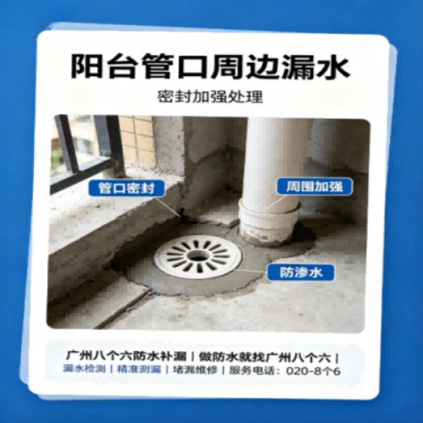 广州八个六防水补漏免砸砖修复服务宣传图