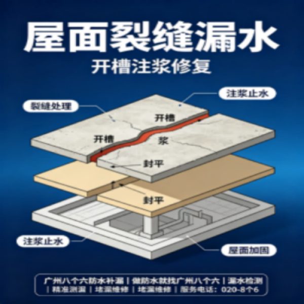 广州八个六防水补漏免砸砖修复服务宣传图