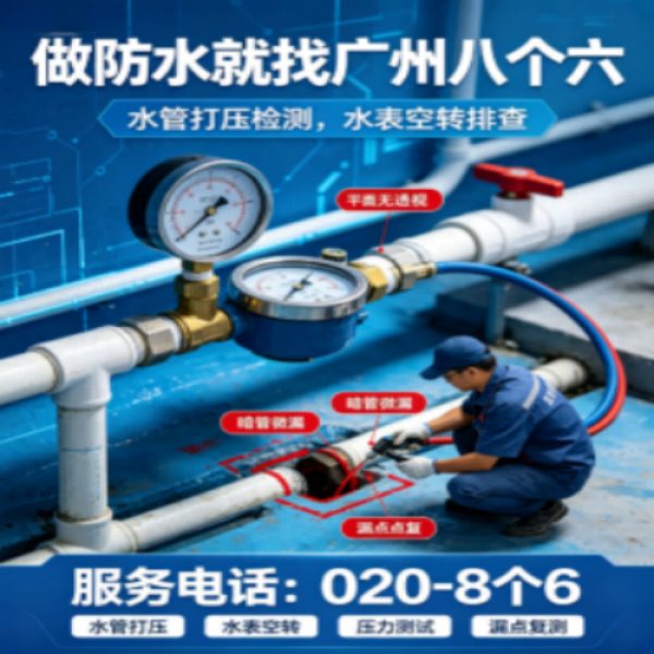 广州八个六防水补漏免砸砖修复服务宣传图