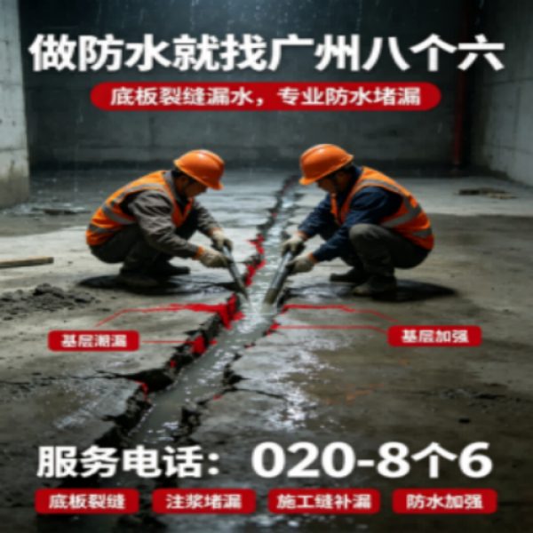 广州八个六防水补漏免砸砖修复服务宣传图