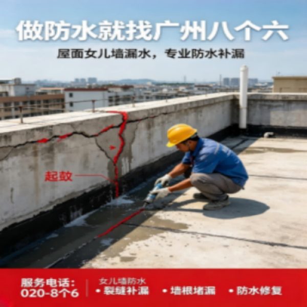 广州八个六防水补漏免砸砖修复服务宣传图